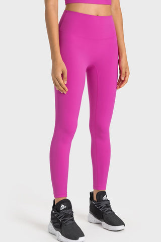 Millennia High-Rise Wide Waistband Yoga Leggings Trendsi