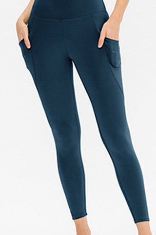 Slim Fit Long Active Leggings with Pockets Trendsi