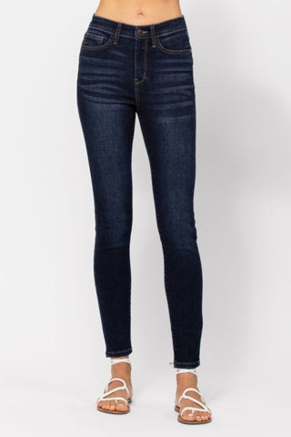 Full Size High Waist Handsand Skinny Jeans Divacious