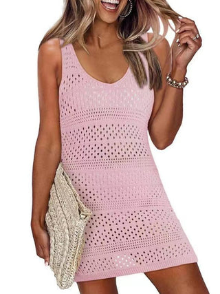 Openwork Scoop Neck Cover Up Divacious