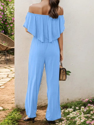 Off-Shoulder Wide Leg Jumpsuit Divacious