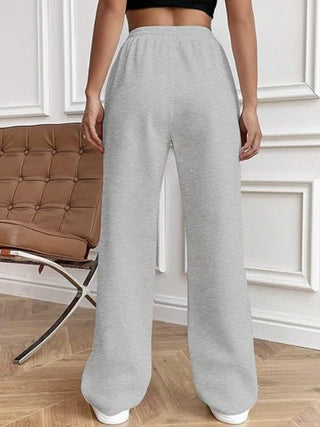 Drawstring Wide Leg Pants with Pockets - Divacious