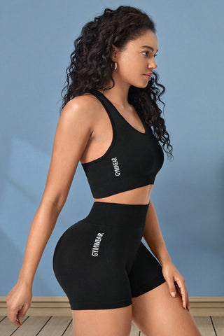 Cropped Sports Tank and Shorts Set Trendsi