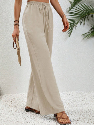 Wide Leg Drawstring Pants Divacious