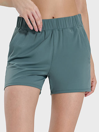 Millennia Elastic Waist Active Shorts Trendsi