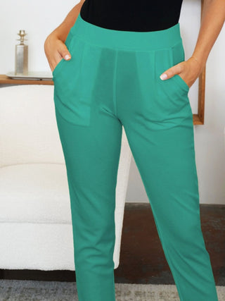 Pocketed High Waist Skinny Pants Divacious