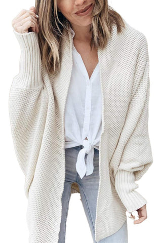 Open Front Dolman Sleeve Longline Cardigan Divacious