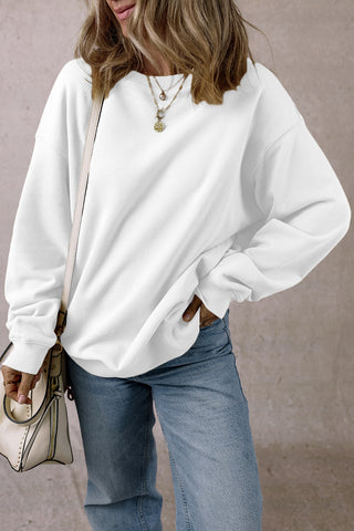 Round Neck Long Sleeve Sweatshirt Divacious