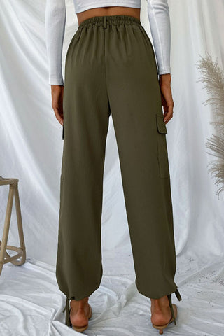 Drawstring Ankle Cargo Pants Divacious