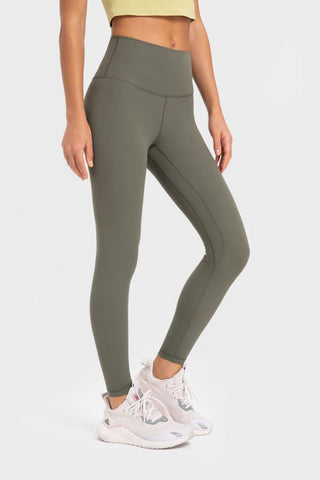 Millennia Highly Stretchy Wide Waistband Yoga Leggings Trendsi