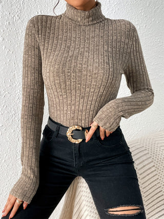 Turtleneck Long Sleeve T-Shirt - Divacious