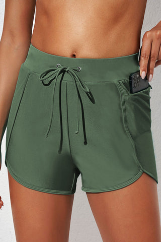 Drawstring Waist Swim Shorts Divacious