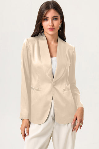 Long Sleeve Shawl Collar Blazer Divacious