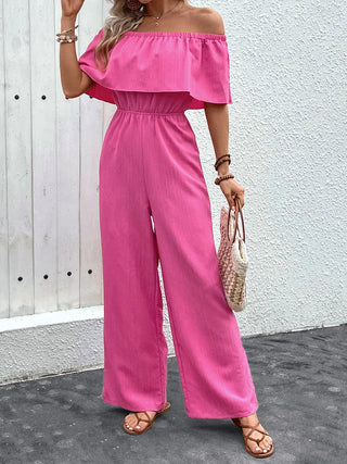 Off-Shoulder Wide Leg Jumpsuit Divacious