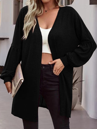 Open Front Long Sleeve Cardigan Divacious