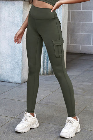 High Waist Leggings with Pockets Trendsi