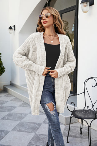 Open Front Dolman Sleeve Cardigan Divacious