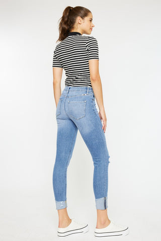 Kancan Distressed Cat's Whiskers Button Fly Jeans Divacious