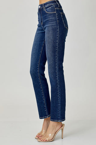 Full Size High Waist Straight Jeans Divacious