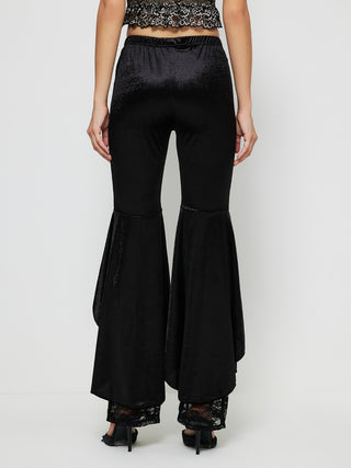 High Waist Lace Flare Pants - Divacious