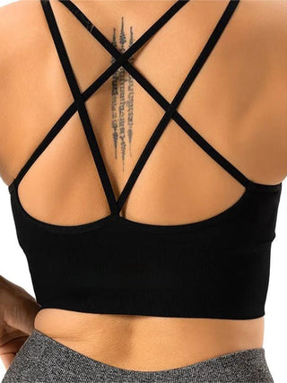 Crisscross Scoop Neck Active Bra Trendsi