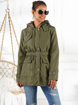 Ivy Lane Full Size Hooded Jacket with Detachable Liner (Three-Way Wear) Trendsi