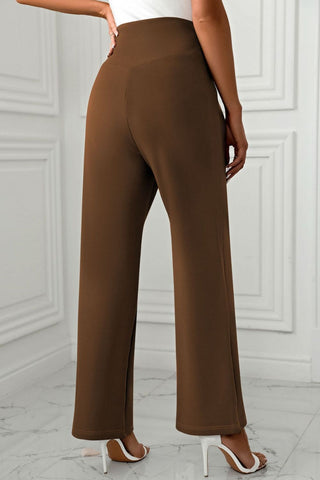 High Waist Pants with Pockets Divacious