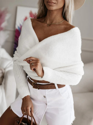 Long Sleeve Cropped Knit Top - Divacious