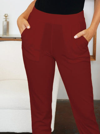 Pocketed High Waist Skinny Pants Divacious