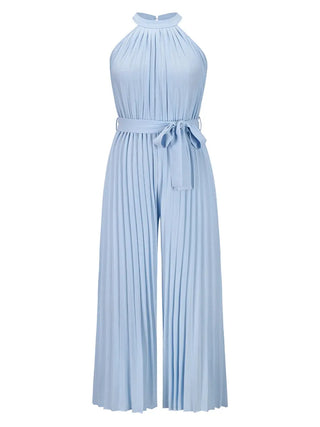 Cutout Tied Pleated Sleeveless Jumpsuit Divacious