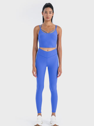 Millennia Double Strap Ribbed Sports Cami Trendsi