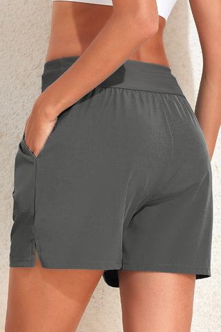 Drawstring Swim Shorts with Pockets Divacious