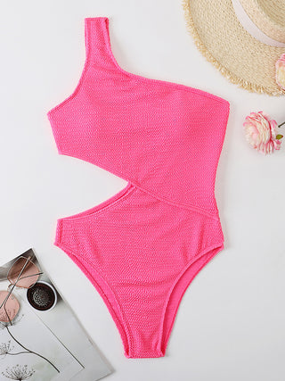 Cutout One Shoulder One-Piece Swimwear Divacious