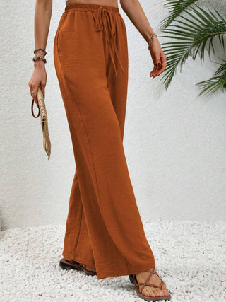 Wide Leg Drawstring Pants Divacious