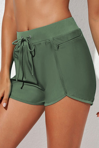 Drawstring Waist Swim Shorts Divacious