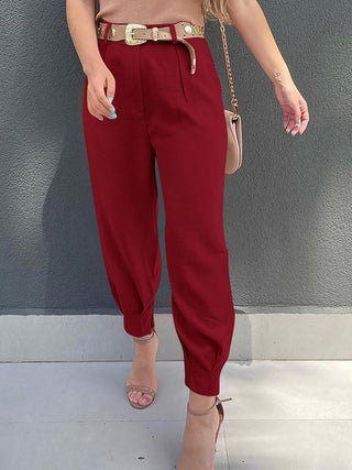 High Waist Cropped Pants Divacious