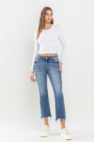 Lovervet Mid Rise Frayed Hem Jeans Divacious